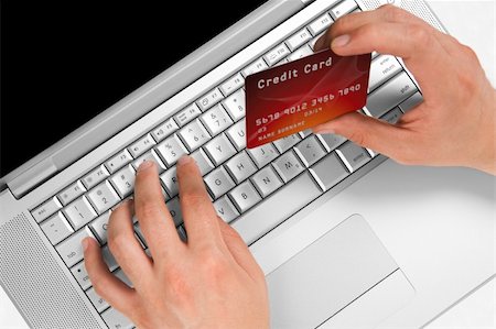 Online shopping with a credit card Stock Photo - Budget Royalty-Free & Subscription, Code: 400-04206539