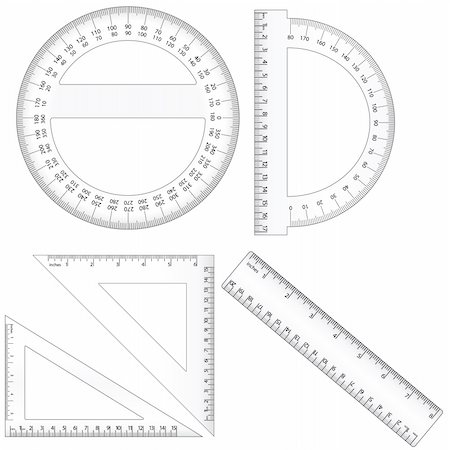 ruler icon - Vector set of different ruler types. Centimeter and inch measurement are at scale. Contains EPS file compatible with Illustrator 10. Stock Photo - Budget Royalty-Free & Subscription, Code: 400-04206563