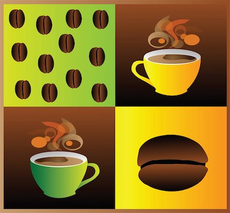simsearch:400-04414723,k - nice illustration - make a break and take one cup of coffee Foto de stock - Super Valor sin royalties y Suscripción, Código: 400-04206944