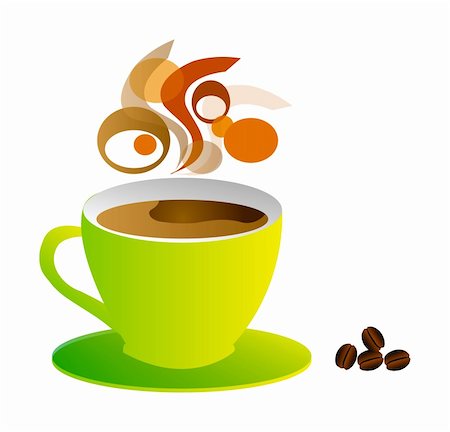 simsearch:400-04414723,k - nice illustration - make a break and take one cup of coffee Foto de stock - Super Valor sin royalties y Suscripción, Código: 400-04206942