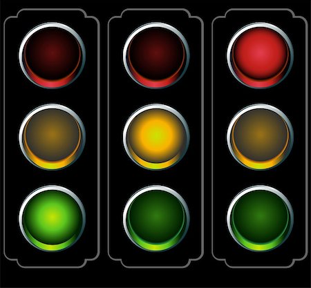 An image of a 3d traffic light. Stock Photo - Budget Royalty-Free & Subscription, Code: 400-04207838