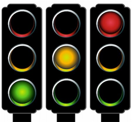An image of a 3d traffic light. Stock Photo - Budget Royalty-Free & Subscription, Code: 400-04207839
