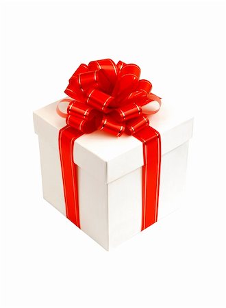 simsearch:400-04304378,k - White box with red bow isolated on white Photographie de stock - Aubaine LD & Abonnement, Code: 400-04208711