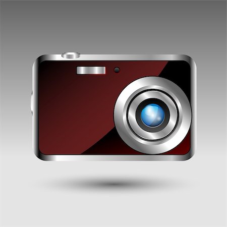 simsearch:400-04294580,k - Compact digital foto camera - front view Stock Photo - Budget Royalty-Free & Subscription, Code: 400-04201100