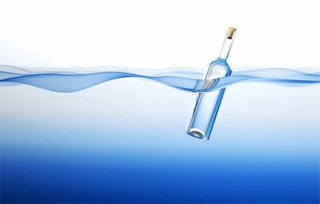 simsearch:700-02080402,k - Bottle in the Ocean. 3d rendering Stock Photo - Budget Royalty-Free & Subscription, Code: 400-04201521