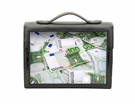simsearch:400-04011910,k - Closed black briefcase isolated on white background Stock Photo - Budget Royalty-Free & Subscription, Code: 400-04201629