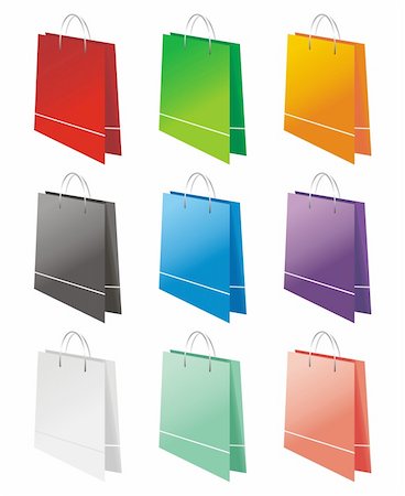 simsearch:400-04263617,k - Shopping bags of different colors Photographie de stock - Aubaine LD & Abonnement, Code: 400-04202800