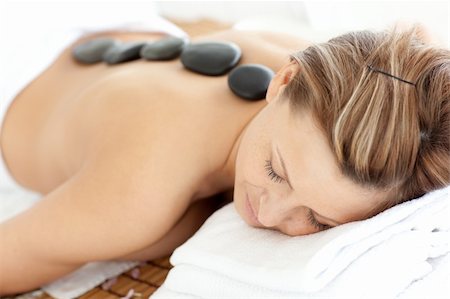 simsearch:400-04192063,k - Relaxed woman receiving a Spa treatment in a Spa center Stock Photo - Budget Royalty-Free & Subscription, Code: 400-04203638
