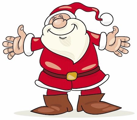 simsearch:400-06462885,k - Illustration of cheerful santa claus with open arms Stock Photo - Budget Royalty-Free & Subscription, Code: 400-04215139