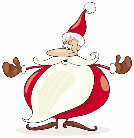 simsearch:400-06462885,k - Illustration of cheerful santa claus with open arms Stock Photo - Budget Royalty-Free & Subscription, Code: 400-04215150