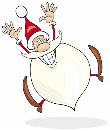 simsearch:400-06462885,k - Illustration of santa claus jumping Stock Photo - Budget Royalty-Free & Subscription, Code: 400-04215151