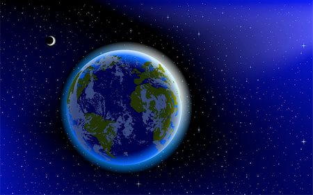 simsearch:400-04726836,k - Blue Marble, planet Earth in space Photographie de stock - Aubaine LD & Abonnement, Code: 400-04218120