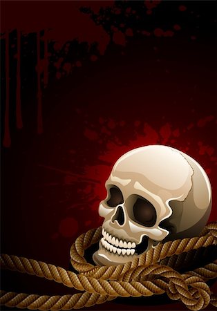 simsearch:400-04275576,k - scary skull head among rope vector illustration Photographie de stock - Aubaine LD & Abonnement, Code: 400-04218509