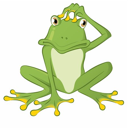 An illustration of a confuse frog. Stock Photo - Budget Royalty-Free & Subscription, Code: 400-04218986