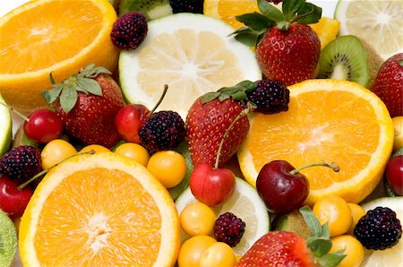 simsearch:400-05891431,k - beautiful assorted fruit over a white background Stock Photo - Budget Royalty-Free & Subscription, Code: 400-04219158