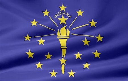 Large flag of Indiana Photographie de stock - Aubaine LD & Abonnement, Code: 400-04219320