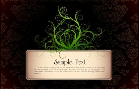 elegant wedding floral graphic - Elegant Floral Frame | Border - Seamless Damask Vector Texture Stock Photo - Budget Royalty-Free & Subscription, Code: 400-04219365