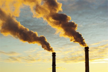 simsearch:400-07171274,k - Power plant with smoke under sunset Stock Photo - Budget Royalty-Free & Subscription, Code: 400-04219526