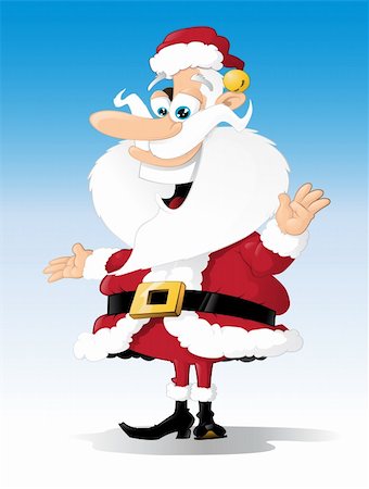 simsearch:400-06462885,k - This Traditional Santa is happy to announce to the world that Christmas is just around the corner Stock Photo - Budget Royalty-Free & Subscription, Code: 400-04219777