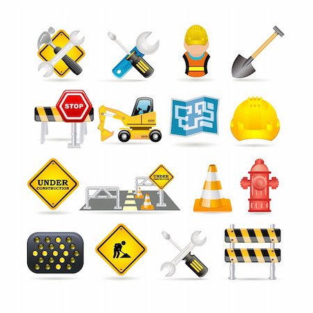 road icon set Stock Photo - Budget Royalty-Free & Subscription, Code: 400-04210335