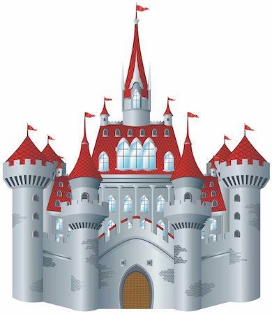 Fairy-tale castle on white background. Stock Photo - Budget Royalty-Free & Subscription, Code: 400-04211548