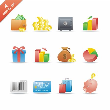 simsearch:400-05918076,k - Set of 12 glossy web icons Part 4 (see other in my portfolio). Stock Photo - Budget Royalty-Free & Subscription, Code: 400-04212421