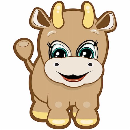 simsearch:400-06633746,k - Little bull - one of the symbols of the Chinese horoscope Stock Photo - Budget Royalty-Free & Subscription, Code: 400-04224159