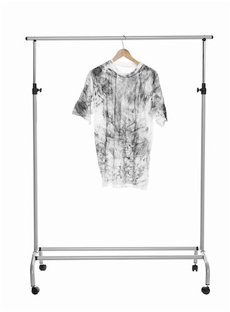 flower sale - Dirty T-shirt on a Clothes Rack isolated Stock Photo - Budget Royalty-Free & Subscription, Code: 400-04225218