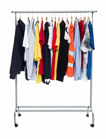 flower sale - Clothes on a Rack isolated on white Background Stock Photo - Budget Royalty-Free & Subscription, Code: 400-04225219