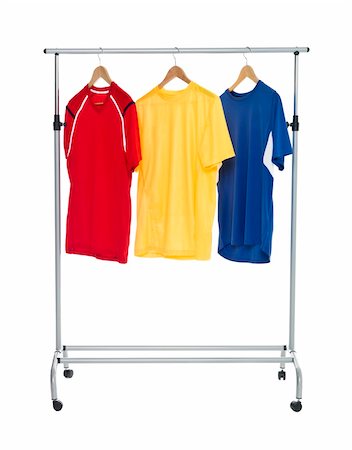 flower sale - Colored shirts on a Clothes Rack isolated on white background Stock Photo - Budget Royalty-Free & Subscription, Code: 400-04225213