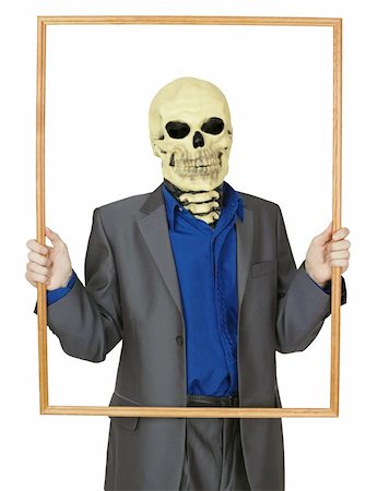 simsearch:400-04275576,k - The masked man skeleton, placed himself in the frame Photographie de stock - Aubaine LD & Abonnement, Code: 400-04225482