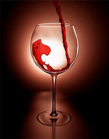simsearch:400-04558755,k - Illustration of a glass of red wine Stock Photo - Budget Royalty-Free & Subscription, Code: 400-04226091