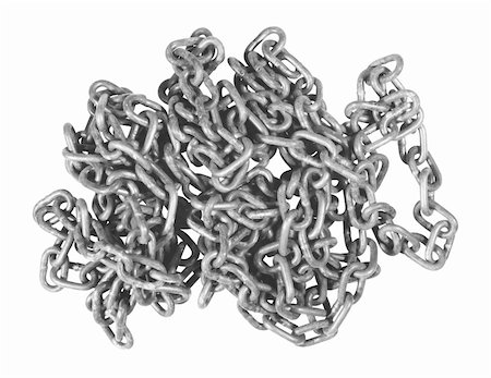 simsearch:400-04915542,k - Chain isolated on white background Foto de stock - Super Valor sin royalties y Suscripción, Código: 400-04226586