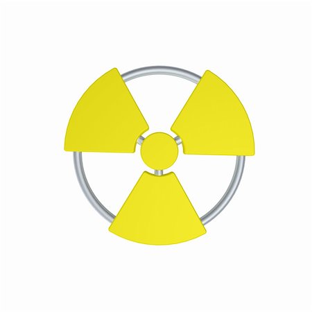 simsearch:400-03993174,k - nuclear symbol on white background - 3d illustration Stock Photo - Budget Royalty-Free & Subscription, Code: 400-04226976