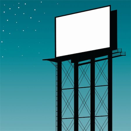 simsearch:400-04770005,k - vector illustration of an outdoor billboard Stock Photo - Budget Royalty-Free & Subscription, Code: 400-04227453
