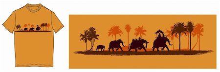 decorated asian elephants - Vector illustration of  Indian elephants Stock Photo - Budget Royalty-Free & Subscription, Code: 400-04227705