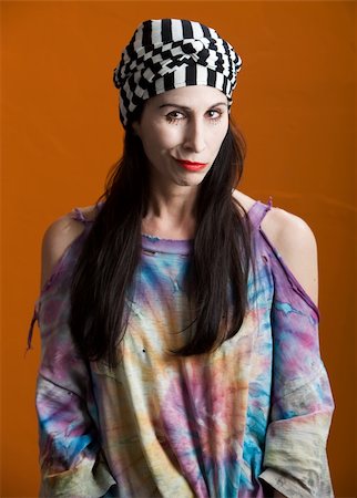 drifter - Stage Character Actress or Mime in Tattered Shirt Stock Photo - Budget Royalty-Free & Subscription, Code: 400-04227856