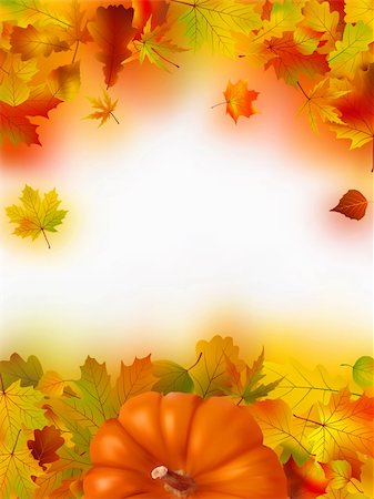 Image and Illustration composition for Thanksgiving invitation border or background with copy space. Stock Photo - Budget Royalty-Free & Subscription, Code: 400-04228266