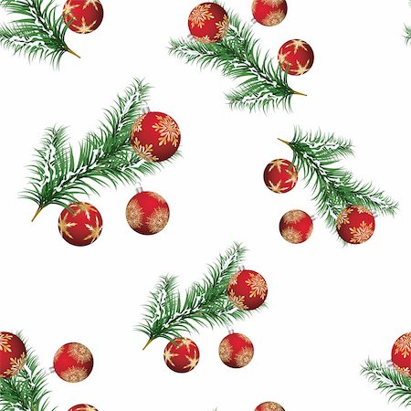 simsearch:400-05701670,k - Beautiful vector Christmas (New Year) seamless background for design use Stock Photo - Budget Royalty-Free & Subscription, Code: 400-04228314