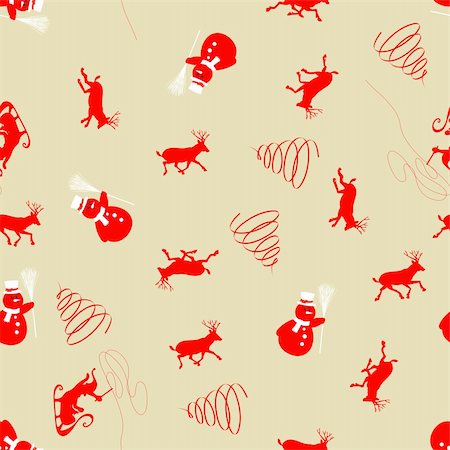 simsearch:400-04711114,k - Beautiful vector Christmas (New Year) seamless background for design use Stock Photo - Budget Royalty-Free & Subscription, Code: 400-04228311