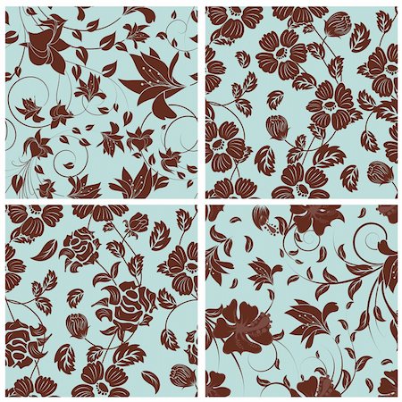 simsearch:400-05706564,k - Seamless vector floral pattern. For easy making seamless pattern just drag all group into swatches bar, and use it for filling any contours. Stock Photo - Budget Royalty-Free & Subscription, Code: 400-04228320