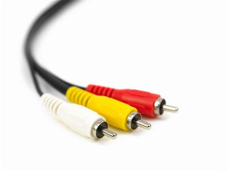 simsearch:400-04278064,k - Video cables isolated against a white background Stock Photo - Budget Royalty-Free & Subscription, Code: 400-04220229