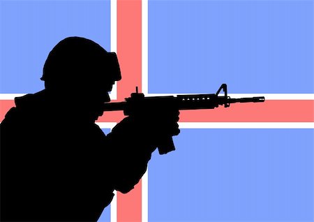 simsearch:400-04072400,k - Silhouette of an Icelandic soldier with the flag of Iceland in the background Stock Photo - Budget Royalty-Free & Subscription, Code: 400-04220365