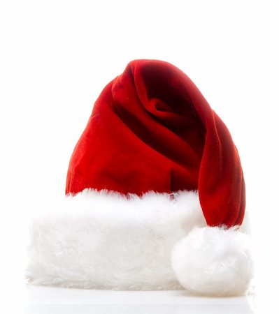 simsearch:400-08491819,k - Santa clause hat isolated over white Photographie de stock - Aubaine LD & Abonnement, Code: 400-04221387