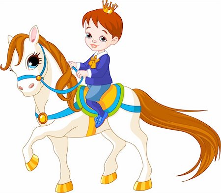 prince - Cute little prince riding on a horse Stock Photo - Budget Royalty-Free & Subscription, Code: 400-04221866