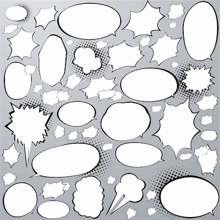 simsearch:400-04320168,k - Speech And Thought Bubbles. EPS 10 vector file included Stock Photo - Budget Royalty-Free & Subscription, Code: 400-04222014