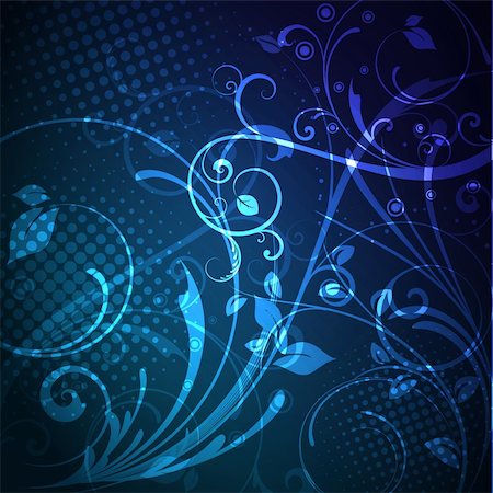 round objects - Dark Blue abstract glowing background EPS 10 vector file included Photographie de stock - Aubaine LD & Abonnement, Code: 400-04223256