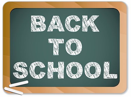 simsearch:400-07042264,k - Vector - Blackboard with Back to School Message written with Chalk Stock Photo - Budget Royalty-Free & Subscription, Code: 400-04223887