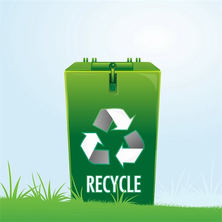simsearch:400-04917651,k - illustration of recycle bin in park Stock Photo - Budget Royalty-Free & Subscription, Code: 400-04234124