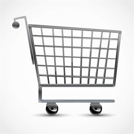 simsearch:400-04321973,k - illustration of shopping trolley on white background Stock Photo - Budget Royalty-Free & Subscription, Code: 400-04234122